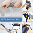 360° Twist Rotatable Triangle Mop with Long Handle Auto Squeeze Design for Floor, Wall, and Ceiling Cleaning